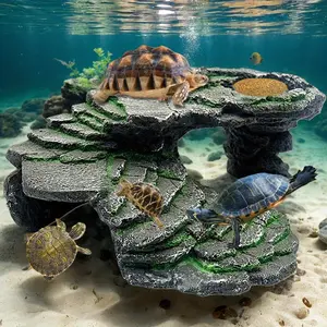 turtle drying platform, reptile stairs, climbing platform hiding hole, gecko hiding house water, family box pet landscaping turtle drying platform
