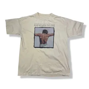 Vintage Read Between The Lines Solid Light Jesus Christ Bible Verse God Religion Lord USA Made T-shirt, 90s Shirt, Gym Lovers Gift