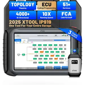 XTOOL InPlus IP919 Diagnostic Scanner for Car, Bidirectional Scan Tool with Topology Map, ECU Coding & Programming, 51+ Resets, All System OBD2 Scanner Diagnostic Tool with 3-Year Free Update