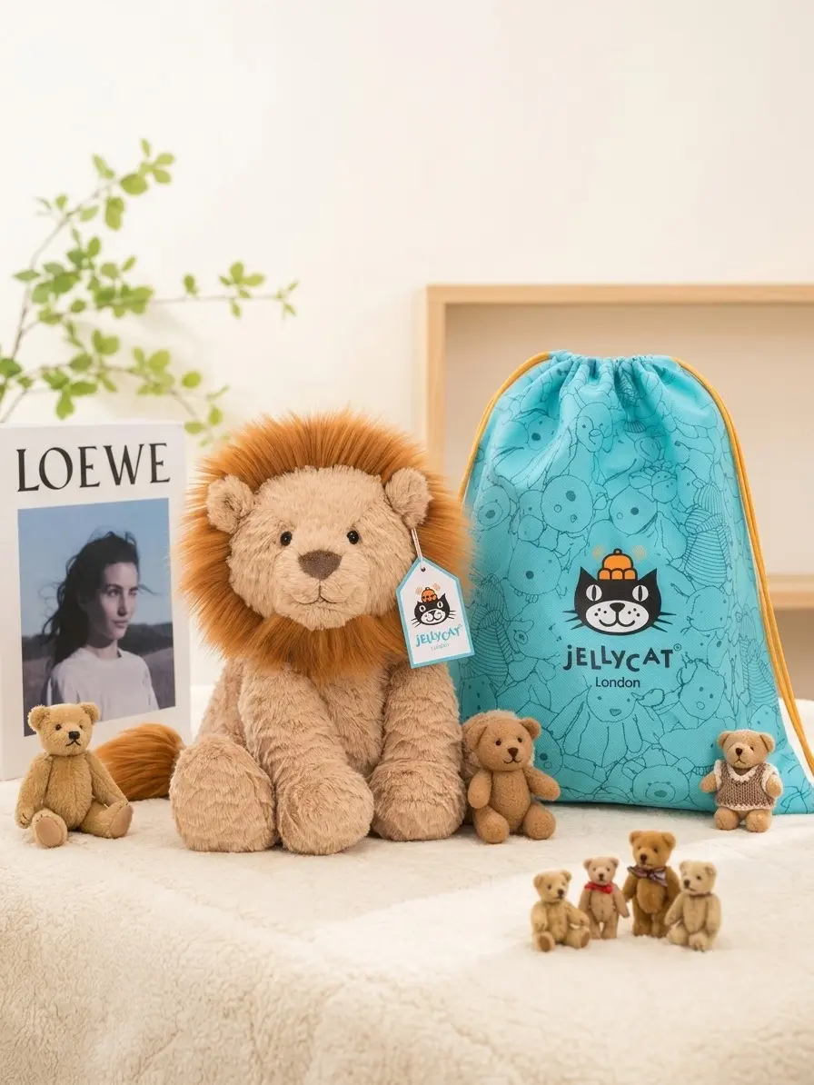 Authentic Jellycat Fuddlewuddle Lion Stuffed Animal | US Stock | Includes Official Jellycat Gift Bag