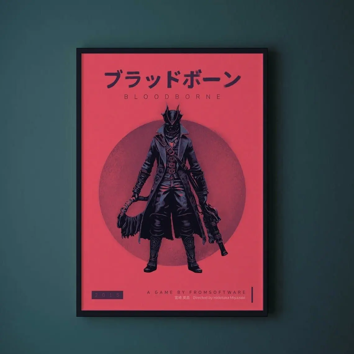Bloodborne Hunter At Yharnam Premium Poster - Victorian Gothic Video Game Art - Unframed High-Definition Gamer Room Decor - Soulsborne Aesthetic Wall Art
