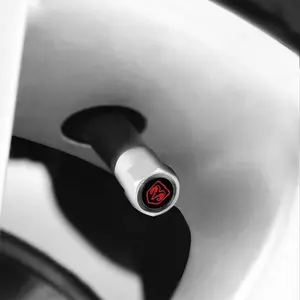 For Dodge Durango Caliber Dakota Neon Ram1500 Avenger Caliber Auto Accessories 4pcs Aluminum Alloy Car Wheel Tire Valve Caps Decorative Door Air Stem Car Metal Logo Wheel Dust Cover Auto Wheel Easy Installation