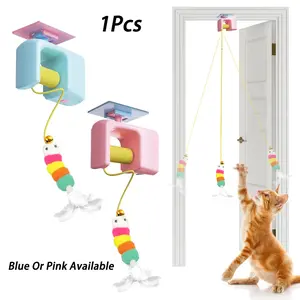 Interactive Cat Toys for Indoor Cats,Enrichment Stimulation Toys, Electric Hanging Door Kitty Toy,Automatic Play Chase Exercise Feather Toys for Bored Indoor Adult & Kitten Cats