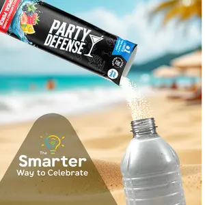 PartyDefense Hyper-Hydrates Powdered Drink Mix with Essential Nutrients Supports Natural Detoxification & Hydration Non-GMO Dairy-Free Sugar-Free Electrolytes & Key B-Vitamins 12 Stickpacks