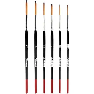 Lettering Quill Brushes, 6 count Lettering Brushes for Sign Painting, Professional Pinstriping Brush Sign Painting Brushes Pinstripe Brush Striping Brush ,  Brush Size XL, L, M, S, XS, XXS