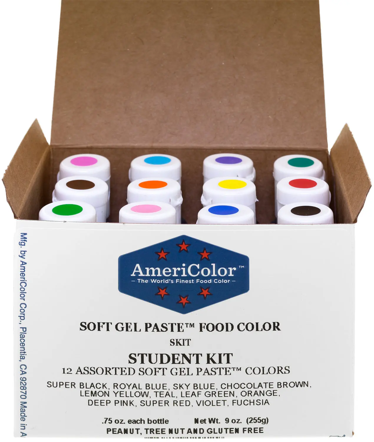 AmeriColor, Student Kit, Soft Gel Paste Food Color