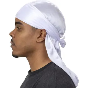 Superior Silk Durag - Smooth Silk Durag for Men & Women, Long Double Wide Straps, Outside Seam Triple Stitch Du Rag