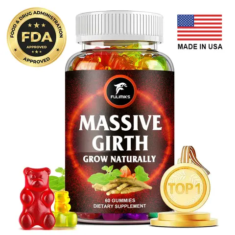 Healthy Supplement Men's Gummies, Vitality, Muscle Support, Immune, Health Supplement, with Vitamins C & Zinc Ashwagandha, Tribulus Terrestris, Super Absorption, High-quality Nutritional Products