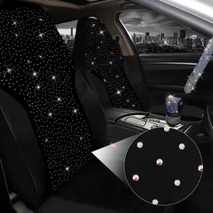 5 Seat Car Seat Covers with Rhinestone Design, Universal Fit Fashionable Seat Protectors, All-Season Use, Stylish Car Accessories, Car Seat Cushions