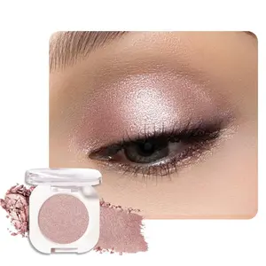 Shimmer Single Eye shadow Makeup, Neutral Powder Eye Shadow for Women, Rose Gold Sheer Glitter Singles Eye shadow Palette Pigmented Waterproof