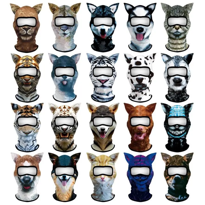 3D Animal Pattern Sunscreen Face Kini, Outdoor Cycling Motorcycle Headgear, Summer Travel Essential Protective Mask