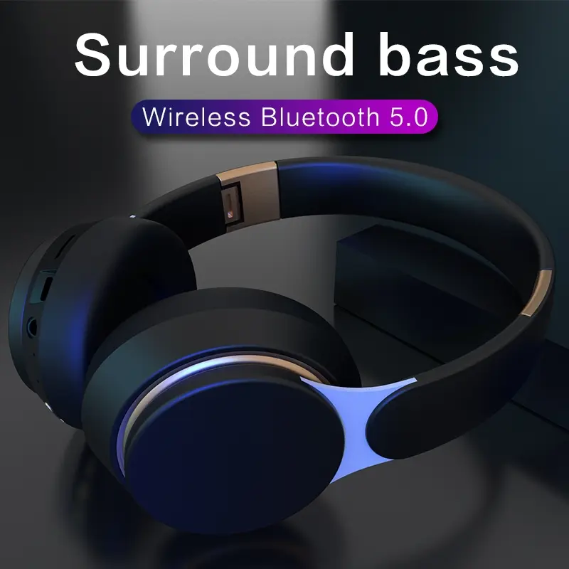 Bass Wireless Headphones - Over Ear Headphone, Audio Headphone, 360° Surround Sound, Foldable Design, Perfect for Gym & Gaming, Wireless Chargeable Headphones, Bt Compatible