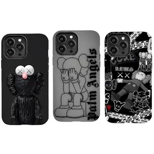 Luxury Aesthetic Streetwear Sitting Kaws Angel Art Design Shockproof Tough Phone Case for iPhone 11 12 13 14 15 16 17 Pro Max Plus