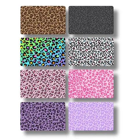 Leopard Animal Print Card Sticker Cover - Premium Vinyl Aesthetic Chic All Over Print Stickers, Scrapbook Decals, Water Resistant, Removable Long-Lasting, Large Chip Compatibility, Tap Non-Interference, Multiple Chip Configurations, Personalized Look