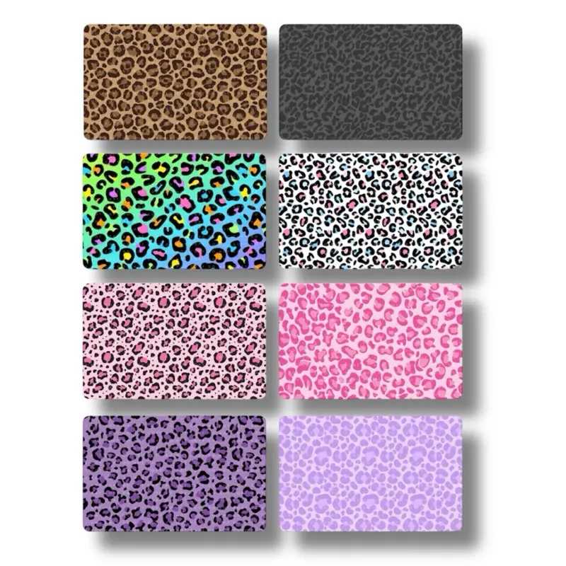 Leopard Animal Print Card Sticker Cover - Premium Vinyl Aesthetic Chic All Over Print Stickers, Scrapbook Decals, Water Resistant, Removable Long-Lasting, Large Chip Compatibility, Tap Non-Interference, Multiple Chip Configurations, Personalized Look