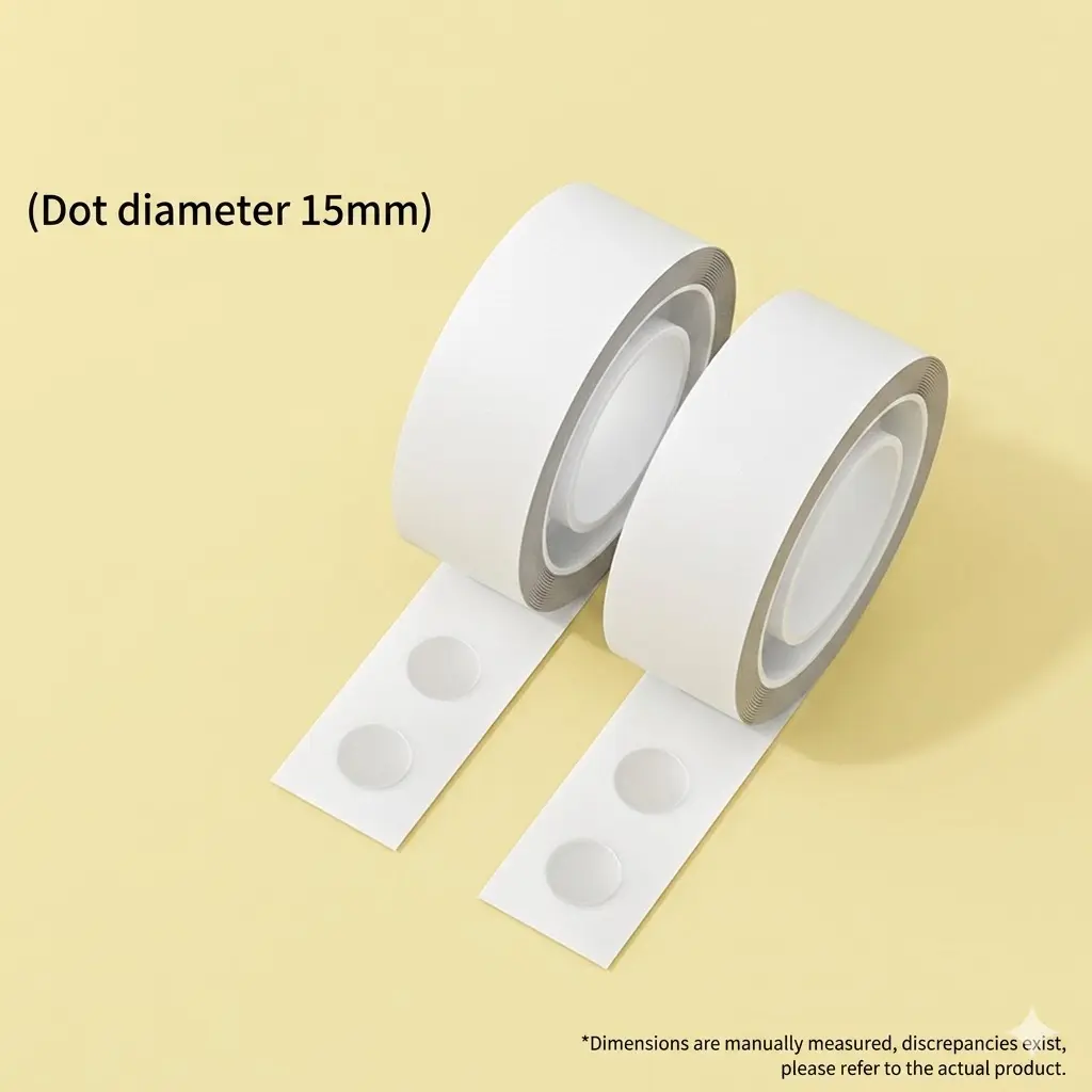Ultra Thin Round Adhesive Dots - Durable, Easy Install Home & Festive Party Supply for DIY Handmade Works, Paper Crafts, Artwork