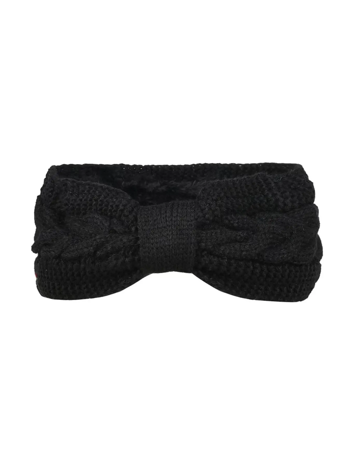 1pc Women's autumn and winter plush knitting headband, bow Fried Dough Twists headband, Headband Accessory, sports warm ear protection, travel essential, New Year gift, daily leisure versatile Soft Headband