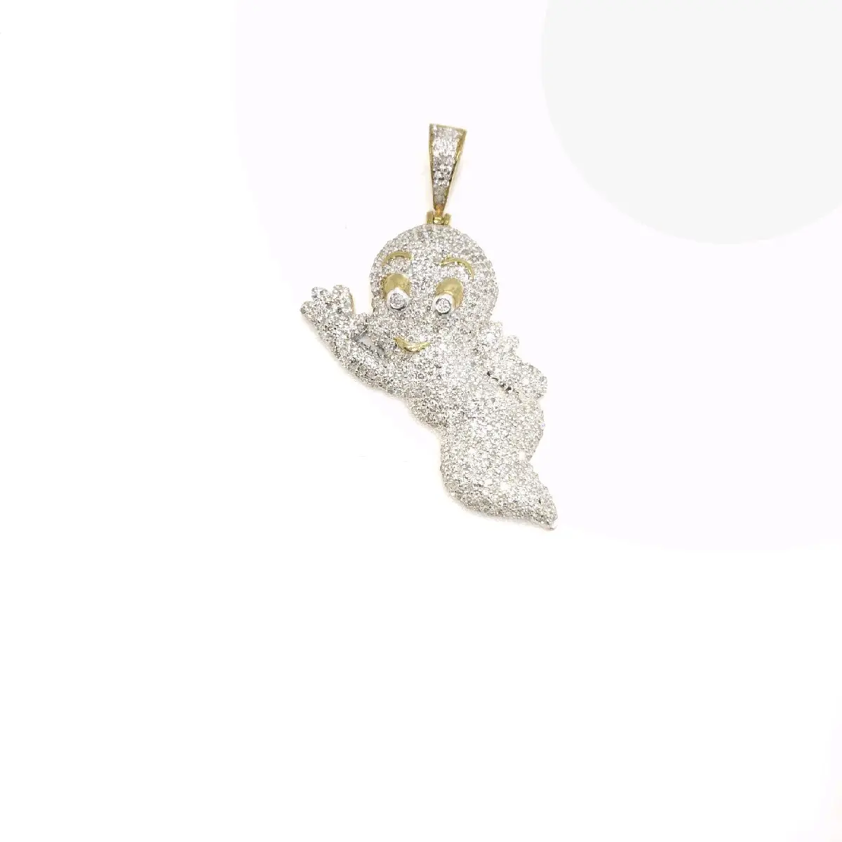 10K Gold and Natural Diamond Casper Pendant
