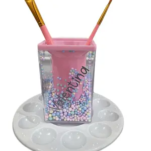Adorable pencil cup/paintbrush cup with customized name