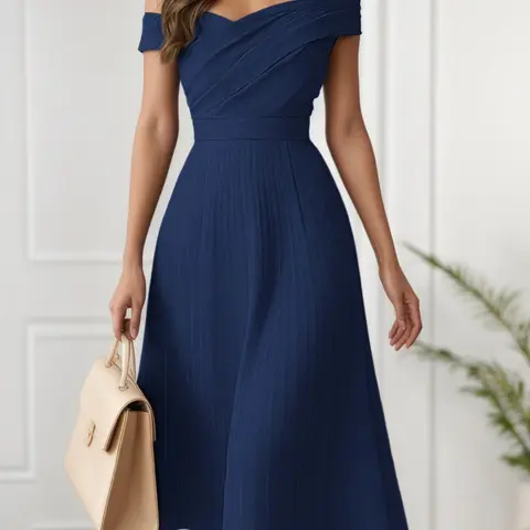 Women's Elegant Feminine Chic Ruched Sleeveless Dress, Ruched Design Dress, Slim-Fitting Long Dress for Daily, Party, Formal Wear, Evening Event Clothing, Commuting, All Seasons, Club Party Dress