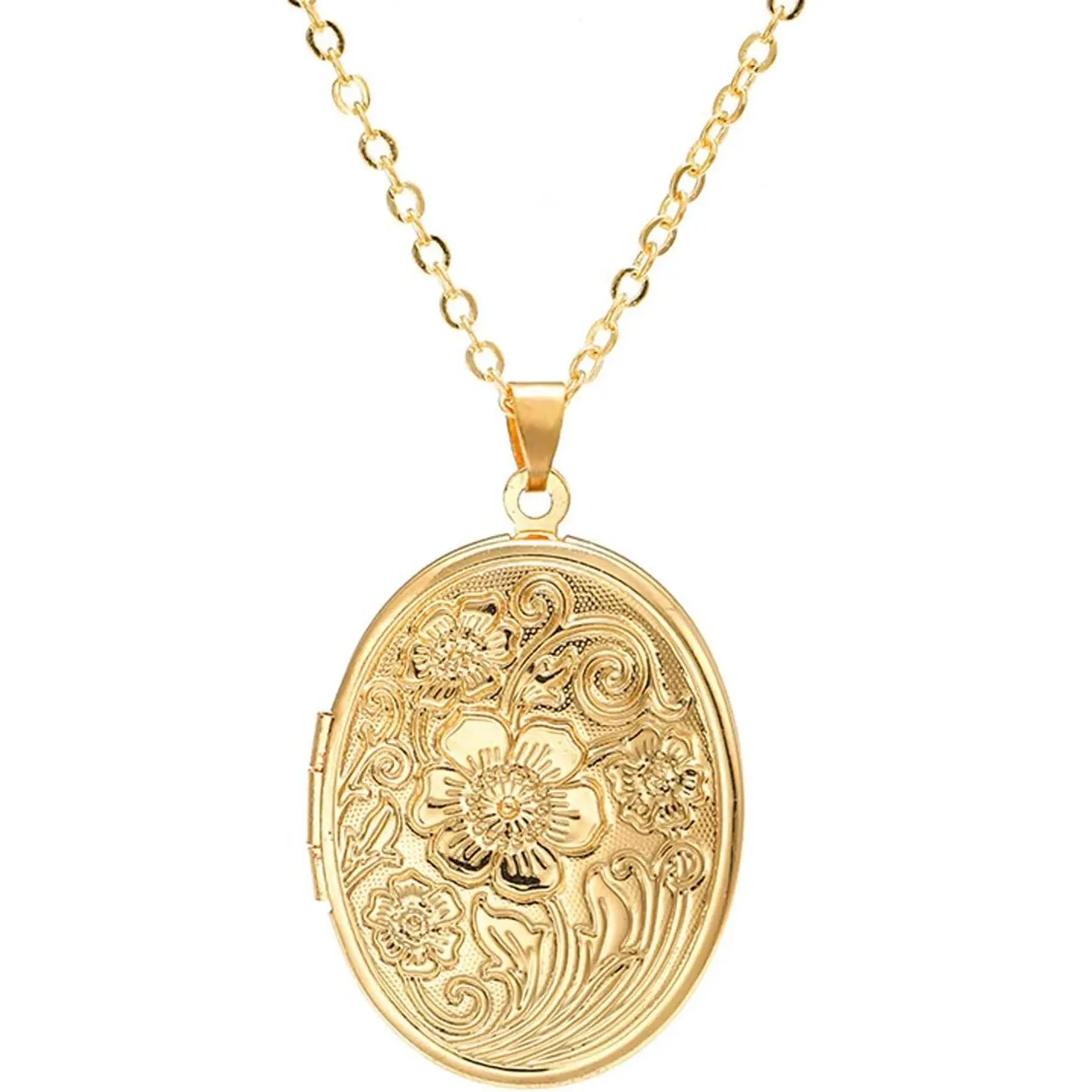 Oval Flower Gold