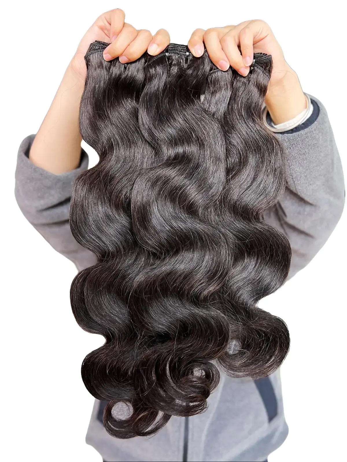 Human Hair 1-4/set Brazilian Unprocessed Human Hair bundles Body Wave Can Be Dyed & Bleached Be Restyled natural color bundles for black woman