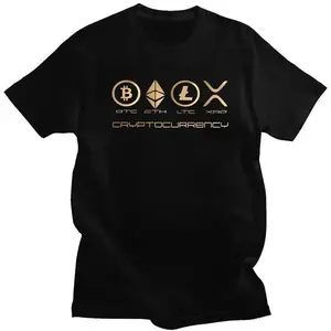 Ripple (XRP) Funny Ripple XRP T-Shirts for Men, Short Sleeve Bitcoin/Crypto/Cryptocurrency Streetwear T-Shirt, 100% Cotton T-Shirt Merchandise, Adult Funny T-Shirt, Gift for Women and Men