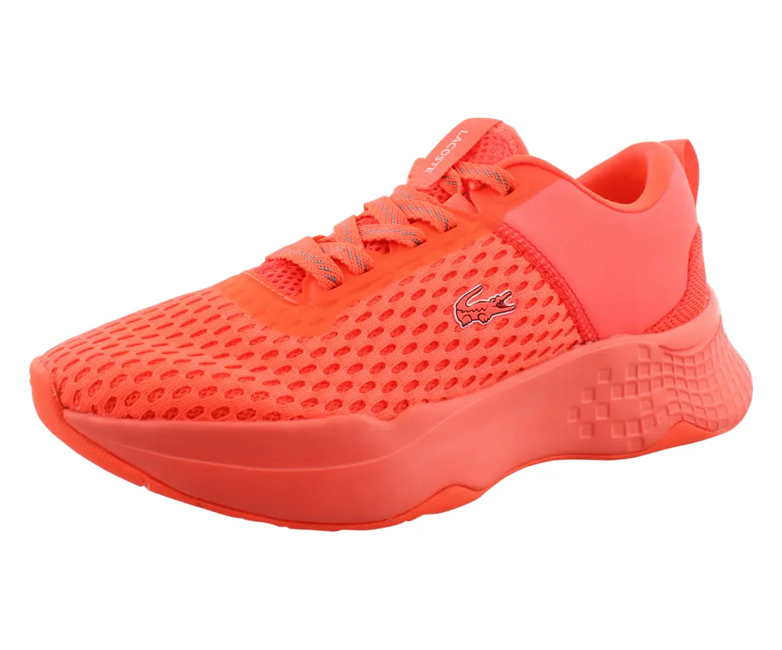 Lacoste Court Drive Women's Chunky Sole Sneaker - Mixed-Material Upper Athletic Trainer for Casual Wear, Walking