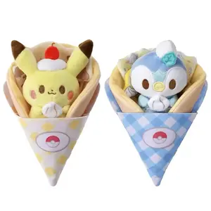 Pokémon Dessert Cone Plush Toy, Soft Stuffed Animal for Kids, Collectible Cartoon Character Plushie