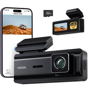 Dash Cam 2.5K WiFi, Dash Camera for Cars with 32GB Card, Mini Dashcam Compact Car DVR Camera, Night Vision,Voice Control, 24H Parking Mode, WDR, Loop Recording, G-Sensor, Support 128GB Max