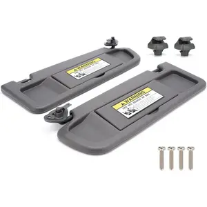 Sun Visors, Left & Right (Driver Side and Passenger Side), Replacement for 2006-2011 Honda Civic Replaces 83280-SNA-A01ZA, 83230-SNA-A01ZA (Atlas Gray)