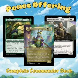 MTG Commander Deck: Peace Offering MTG Proxy 100 Cards – Nature Spirit Animal Theme – Bant Green White Blue Build, MTG Custom Commander Deck | Playtest EDH Set | Gift for TCG Players & Collectors