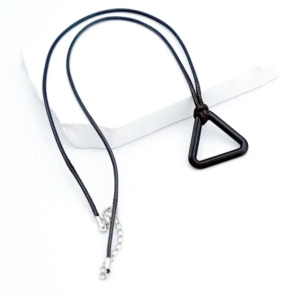 Anime Chainsaw Man Necklace Cosplay Denji Pochita Pendant Jewelry Triangular Pull Ring Prop Choker Leather Chain Accesssories Love
