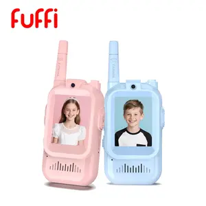FUFFI Children's Video Walkie-Talkie Set of 2 480P HD Video and Voice Capable No Internet Required Comes with Cute Hanger String Fun Outdoor Camping Toy Children's Wireless Communicator and Perfect Children's Christmas Gift