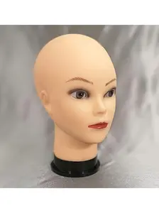 Professional Wig Making Mannequin Head, Realistic Bald Doll Head for Hairstyling Practice, Wig Creation & Training, No Hair Included, Wig Tool