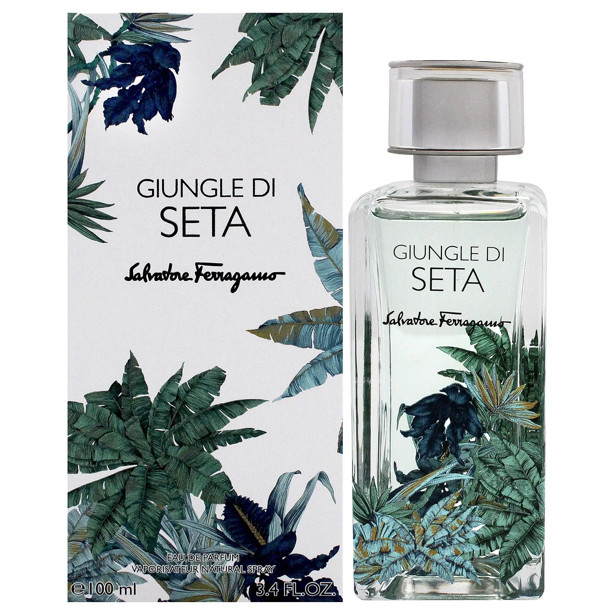 Salvatore Ferragamo Giungle Di Seta Unisex Tropical Leaf 100 ml - 3.4 oz EDP Spray Perfume, 100 Ml Perfume