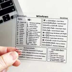 Macbook Shortcut Sticker for Apple Laptops, Windows Key Remap Labels, Compatible with Macbook Series, Enhance Your Workflow Efficiency, Decal Sticker