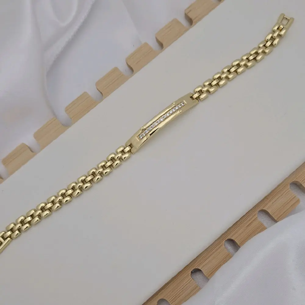 705 brazalete unisex gold plated