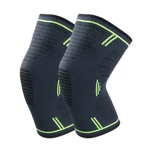 2 Pack Knee Compression Sleeves for Women & Men – Breathable Knee Support with Non-Slip Silicone Grip, Comfortable Support for Running, Workout, Weightlifting & Daily Activities (Green, Large)