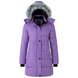 Women's Winter Coats Quilted Puffer Jacket Padded Parka with Hood Recycled Fabric detachable jacket windbreaker jackets