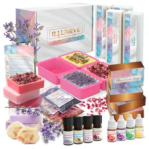 Illumive Soap Making Kit – Complete DIY Craft Kit with Soap Base, Molds, Fragrance & Colorants | Fun Soap Making Supplies for Beginners, Adults & Kids | Easy Homemade Natural Soap Kit