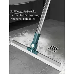 Multifunctional3 in1  ,1 CountHome Retractable Silicone Floor Hardwood Floors Squeegee Bathroom Glass Floor Squeegee,  Mop All Surface Sweeper And Squeegee For Wet and Dry Cleaning Dust,Pet Hair Tile,Dirt,Liquids.