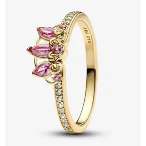 S925 Sterling Silver Princess Rapunzel Tiara Ring,For Fit Delicate Necklaces,Wedding Ring,Anniversary Jewelry,Mother's Day gift,For Her Gift