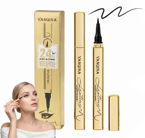 YANQINA Waterproof Liquid Eyeliner for Women - Black, Smudge-Proof, Long-Lasting, Smooth, Quick-Drying Eyeliner Pencil, Waterproof Eyeliner
