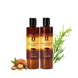 Yogi Care Argan Oil Shampoo and Conditioner Set, Plant-Based Gentle Cleansing, Nourishes Damaged Hair, Smooth and Glossy Finish