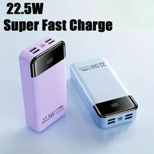 50000mAh Large Capacity Super Fast Charging Power Bank, USB/type-c/Micro Interface, 2 Input and 5 output With Lighting/LED Power Display, Suitable For Fast Charging Of Mobile Phones//Android Electronic Devices, Outdoor Removable Emergency Power Suppl