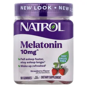 Natrol Melatonin Gummies, Strawberry, 90 Gummies (5 mg per Gummy)
