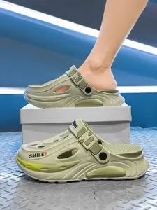 2026 Men's New Summer Casual Student Clogs, Thick-soled Height-increasing Deodorant Closed-toe Outdoor Slippers