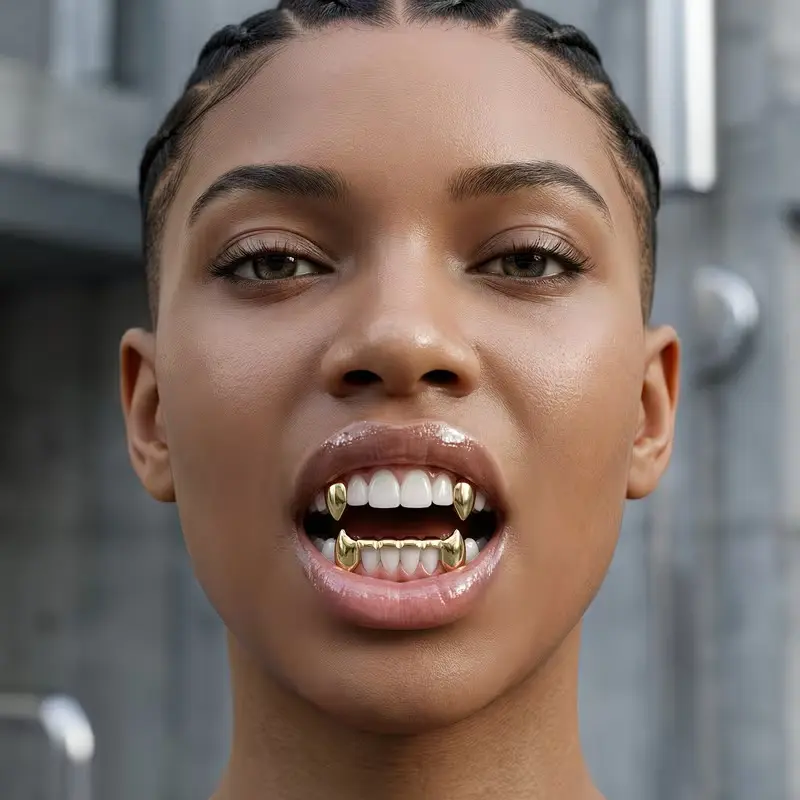 Hip-Hop Shiny Fangs, Single Fang Decoration, Small Tiger Fang Set, Vampire Fangs Brace Tooth Brace home des jewelry night urban street style