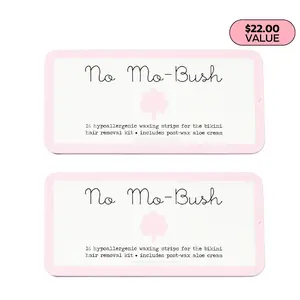 No Mo-Bush Bikini Wax Kit 16 Strips (2 Pack Bundle)